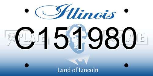 C151980 Illinois License Plate