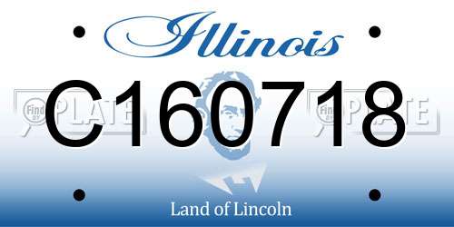 C160718 Illinois License Plate