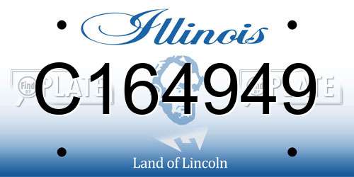 C164949 Illinois License Plate