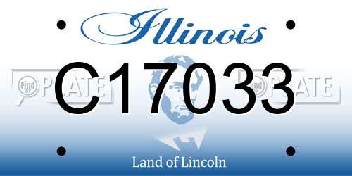 C17033 Illinois License Plate
