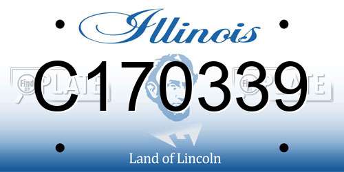C170339 Illinois License Plate