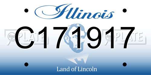 C171917 Illinois License Plate