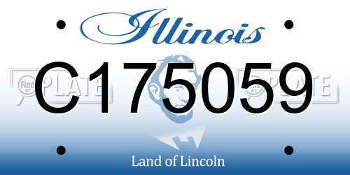C175059 Illinois License Plate