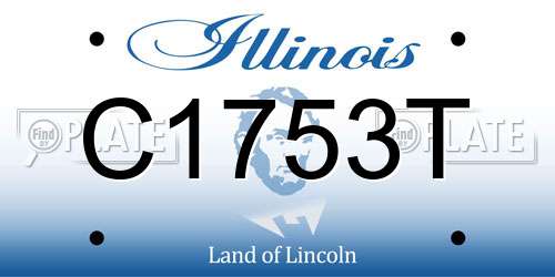 C1753T Illinois License Plate