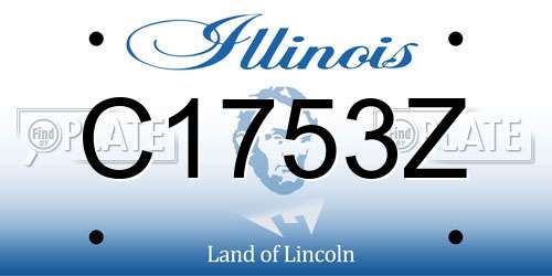 C1753Z Illinois License Plate