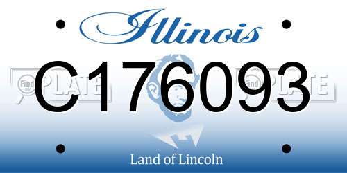 C176093 Illinois License Plate