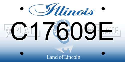 C17609E Illinois License Plate