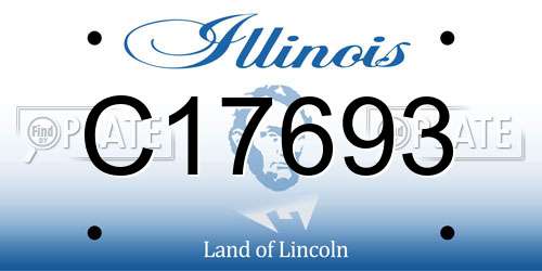 C17693 Illinois License Plate