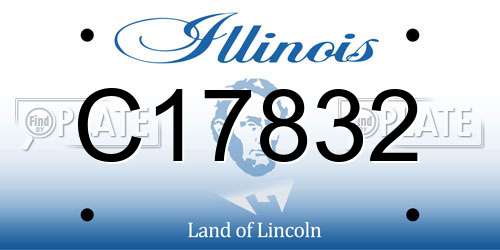 C17832 Illinois License Plate