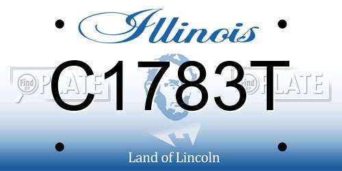 C1783T Illinois License Plate