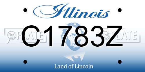 C1783Z Illinois License Plate