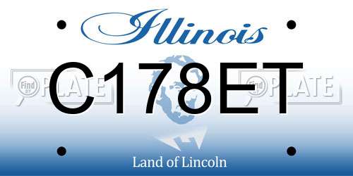 C178ET Illinois License Plate