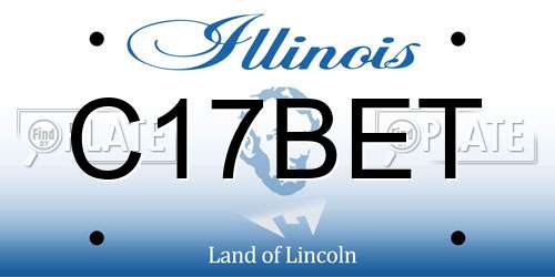 C17BET Illinois License Plate