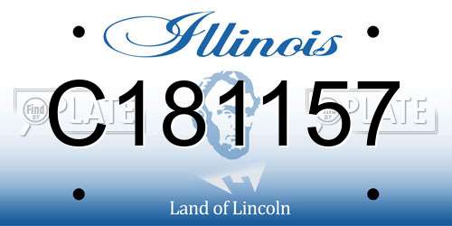 C181157 Illinois License Plate
