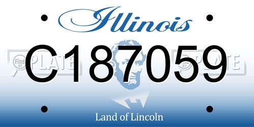 C187059 Illinois License Plate