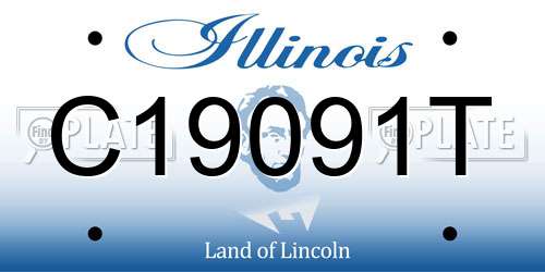 C19091T Illinois License Plate