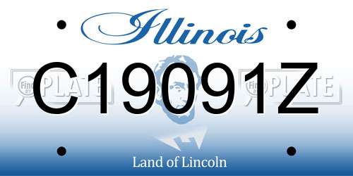 C19091Z Illinois License Plate