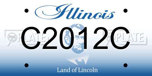 C2012C Illinois License Plate