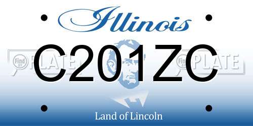 C201ZC Illinois License Plate