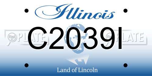C2039I Illinois License Plate