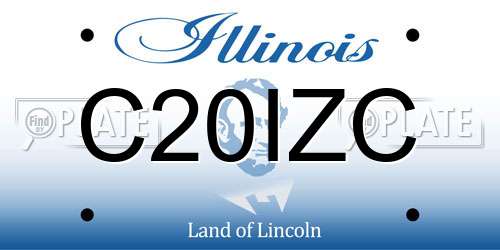 C20IZC Illinois License Plate