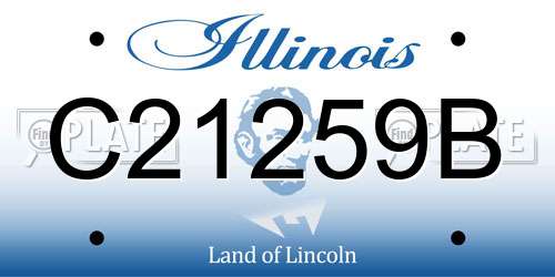 C21259B Illinois License Plate