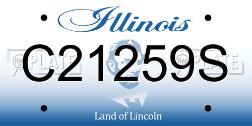 C21259S Illinois License Plate