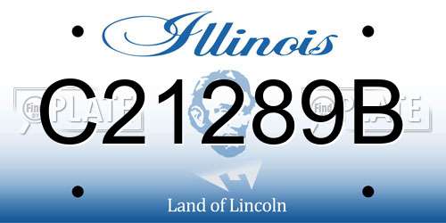 C21289B Illinois License Plate