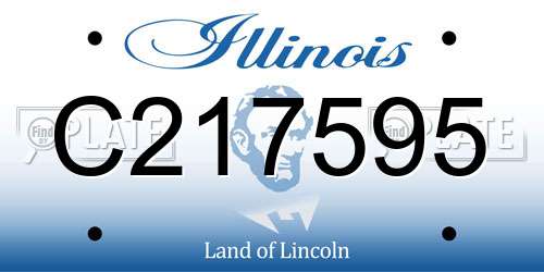 C217595 Illinois License Plate