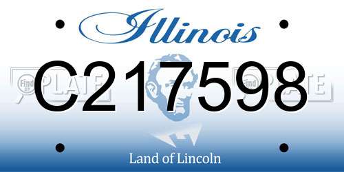 C217598 Illinois License Plate
