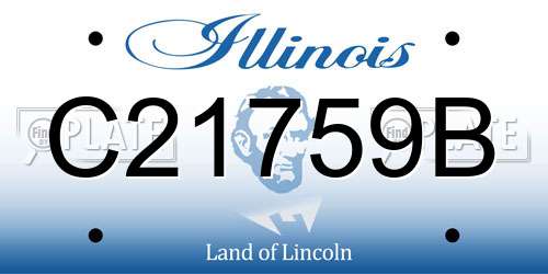C21759B Illinois License Plate