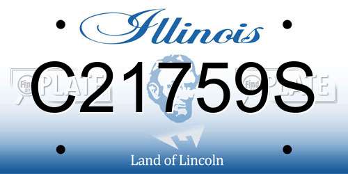 C21759S Illinois License Plate