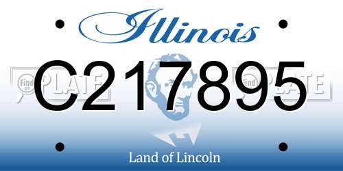 C217895 Illinois License Plate