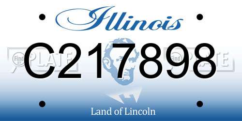 C217898 Illinois License Plate