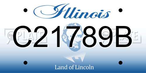 C21789B Illinois License Plate