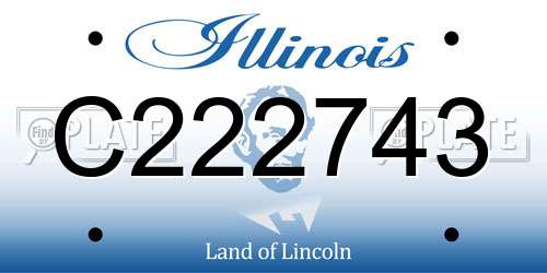 C222743 Illinois License Plate