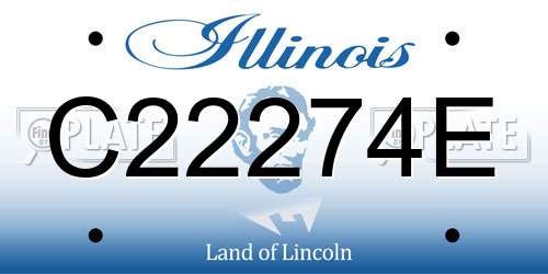 C22274E Illinois License Plate