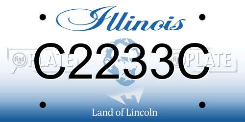 C2233C Illinois License Plate