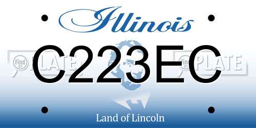 C223EC Illinois License Plate