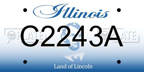 C2243A Illinois License Plate