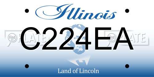 C224EA Illinois License Plate