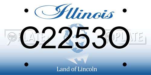 C2253O Illinois License Plate