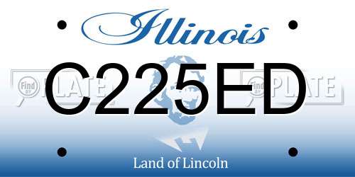 C225ED Illinois License Plate