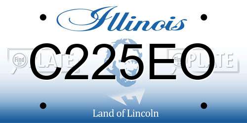 C225EO Illinois License Plate