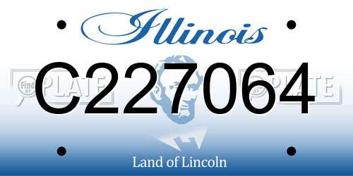 C227064 Illinois License Plate
