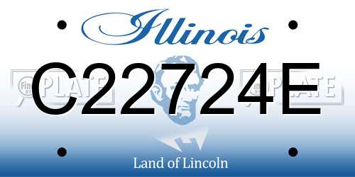 C22724E Illinois License Plate