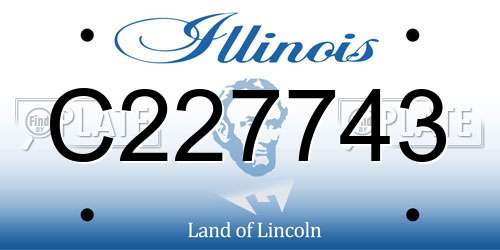 C227743 Illinois License Plate