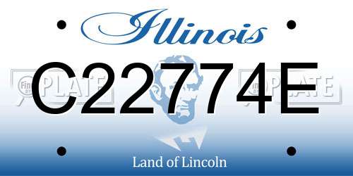 C22774E Illinois License Plate