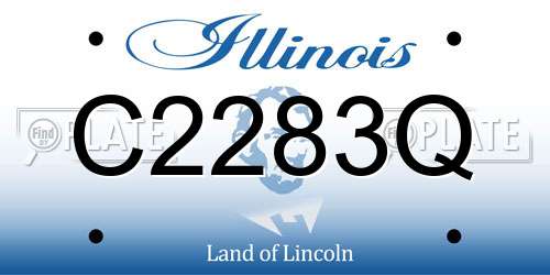 C2283Q Illinois License Plate