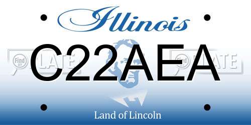 C22AEA Illinois License Plate